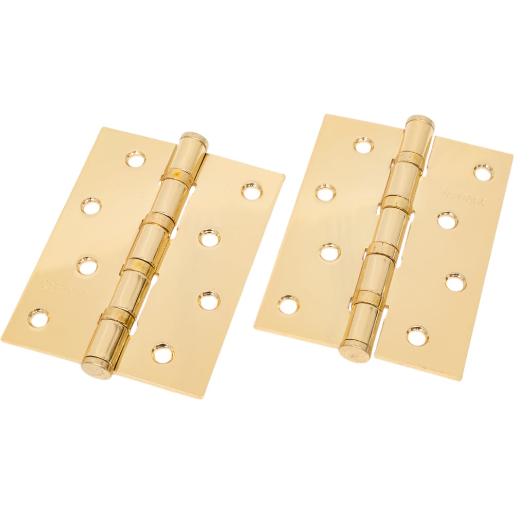 Изображение товара Универсальная петля Вантаж 100x75x2,5 золото 2 шт надежная сталь