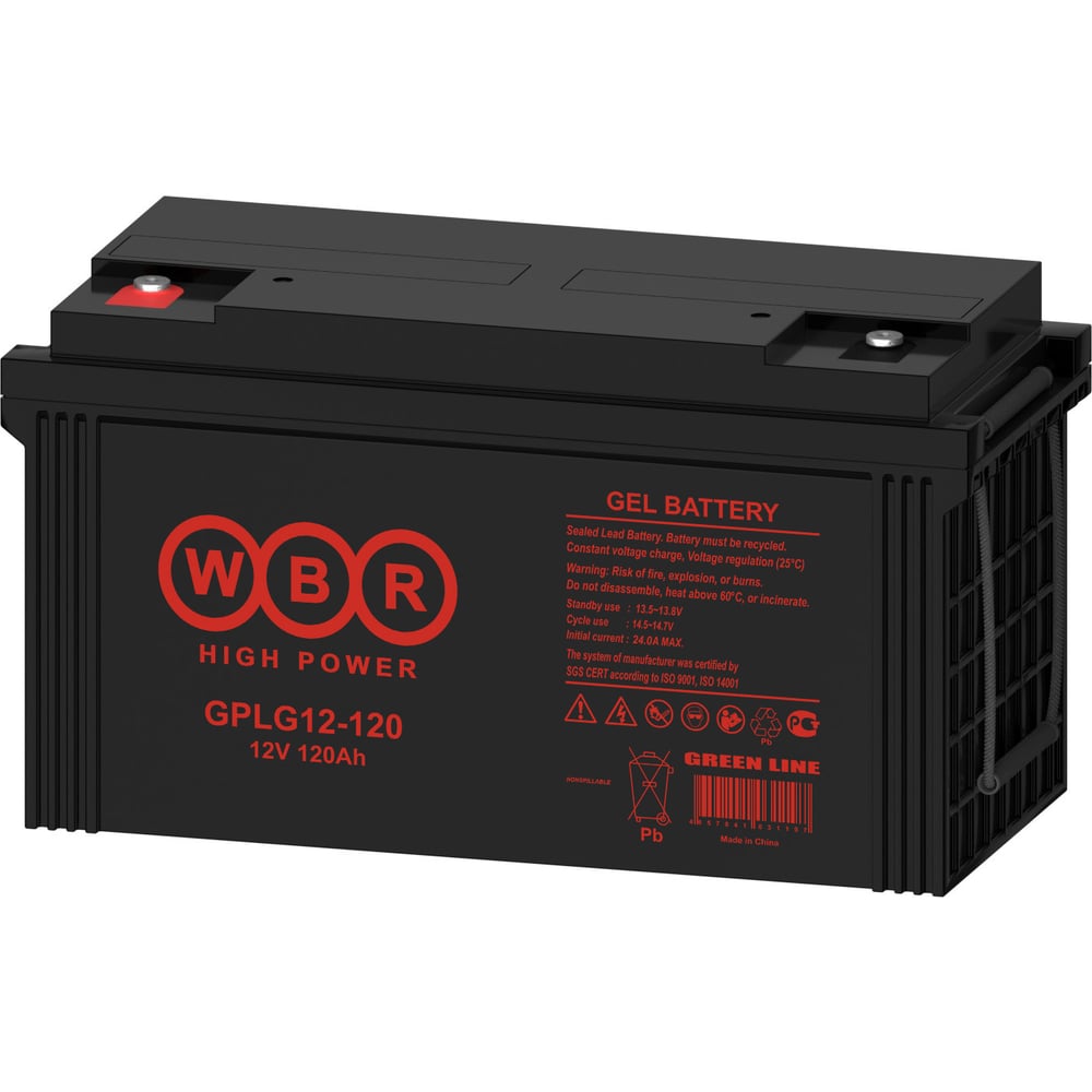 Изображение товара Аккумуляторная батарея гелевая WBR GPLG12-120 12В 120 Ач УТ-00000377