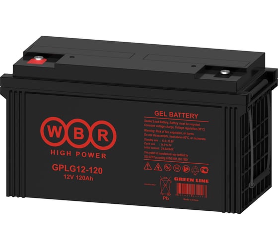 Изображение товара Аккумуляторная батарея гелевая WBR GPLG12-120 12В 120 Ач УТ-00000377