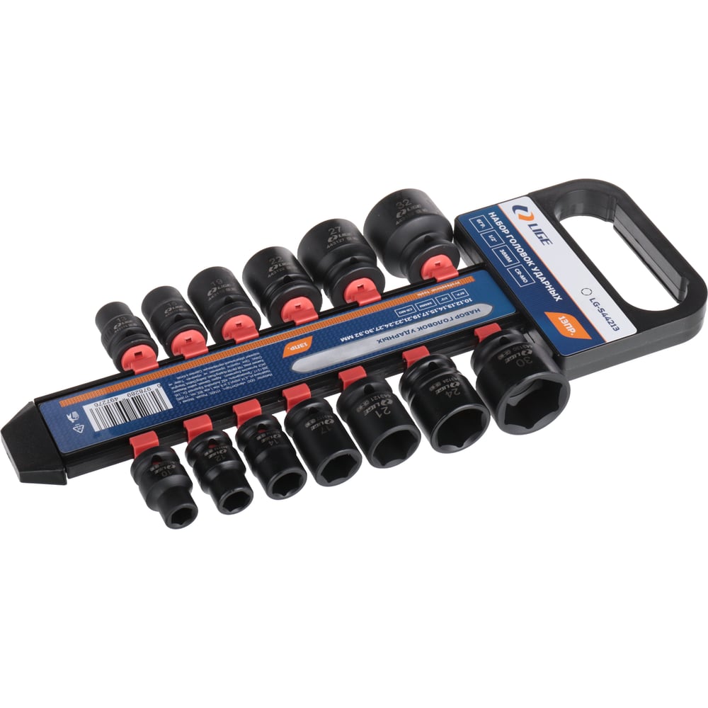 Изображение товара Набор головок ударных LIGE 13пр., 1/2 6гр. (10,12-15,17,19,21,22,24,27,30,32мм) 518685 Изображение товара Набор головок ударных LIGE 13пр., 1/2 6гр. (10,12-15,17,19,21,22,24,27,30,32мм) 518685