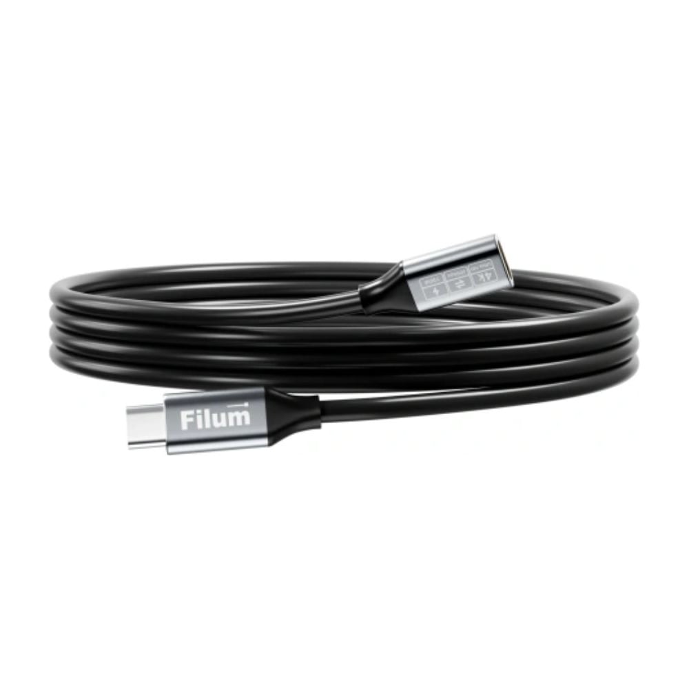 Изображение товара Filum Кабель USB FL-USB-20G100W-CM/CF-1.5M 20 Гбит/с, 100 Вт 20 В/5 А, USB-C - USB-C (M/F), 1.5 м 00-01300000 Изображение товара Filum Кабель USB FL-USB-20G100W-CM/CF-1.5M 20 Гбит/с, 100 Вт 20 В/5 А, USB-C - USB-C (M/F), 1.5 м 00-01300000