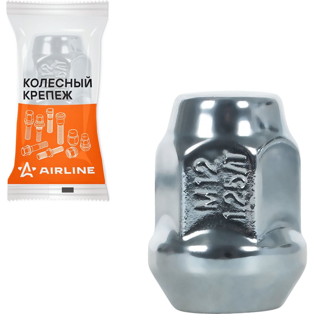Изображение товара Гайка колесная AIRLINE M12x1.25x31, конус, ключ 19, закрытая, хром, 1 шт для Suzuki ASCR230 Изображение товара Гайка колесная AIRLINE M12x1.25x31, конус, ключ 19, закрытая, хром, 1 шт для Suzuki ASCR230