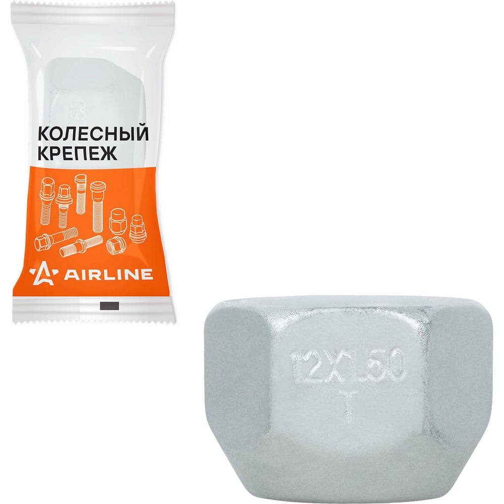 Изображение товара Гайка колесная AIRLINE M12x1.5x16, конус, ключ 21, открытая, дакромет, 1 шт для Mitsubishi/Hyundai ASCR204 Изображение товара Гайка колесная AIRLINE M12x1.5x16, конус, ключ 21, открытая, дакромет, 1 шт для Mitsubishi/Hyundai ASCR204