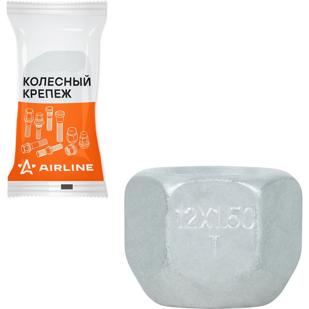 Изображение товара Гайка колесная AIRLINE M12x1.5x16, конус, ключ 19, открытая, дакромет, 1 шт для Ford/Volvo ASCR206 Изображение товара Гайка колесная AIRLINE M12x1.5x16, конус, ключ 19, открытая, дакромет, 1 шт для Ford/Volvo ASCR206