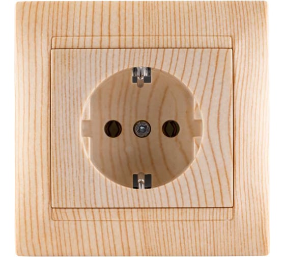 Изображение товара Розетка TDM ELECTRIC 2П+З 16А 250В сосна Лама SQ1815-0323