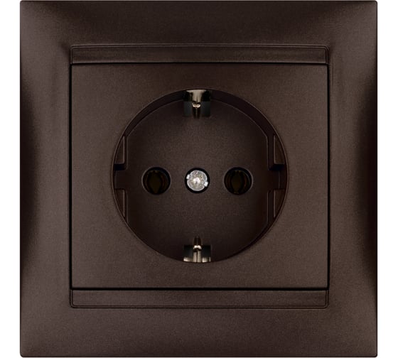 Изображение товара Розетка 2П+З 16А 250В TDM ELECTRIC шоколад, серия "Лама" SQ1815-0523