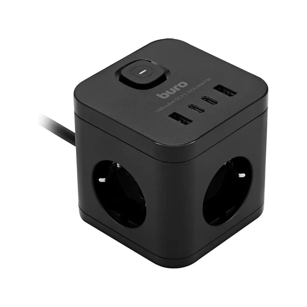 Изображение товара Сетевой удлинитель BURO BU-PC3.1UС-B 1.5м (3 розетки) черный (коробка) 2090221 Изображение товара Сетевой удлинитель BURO BU-PC3.1UС-B 1.5м (3 розетки) черный (коробка) 2090221