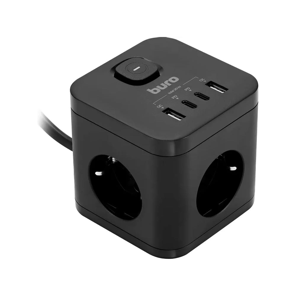 Изображение товара Сетевой удлинитель BURO BU-PC3.1UС-Plus-B 1.5м (3 розетки) черный (коробка) 2090223 Изображение товара Сетевой удлинитель BURO BU-PC3.1UС-Plus-B 1.5м (3 розетки) черный (коробка) 2090223