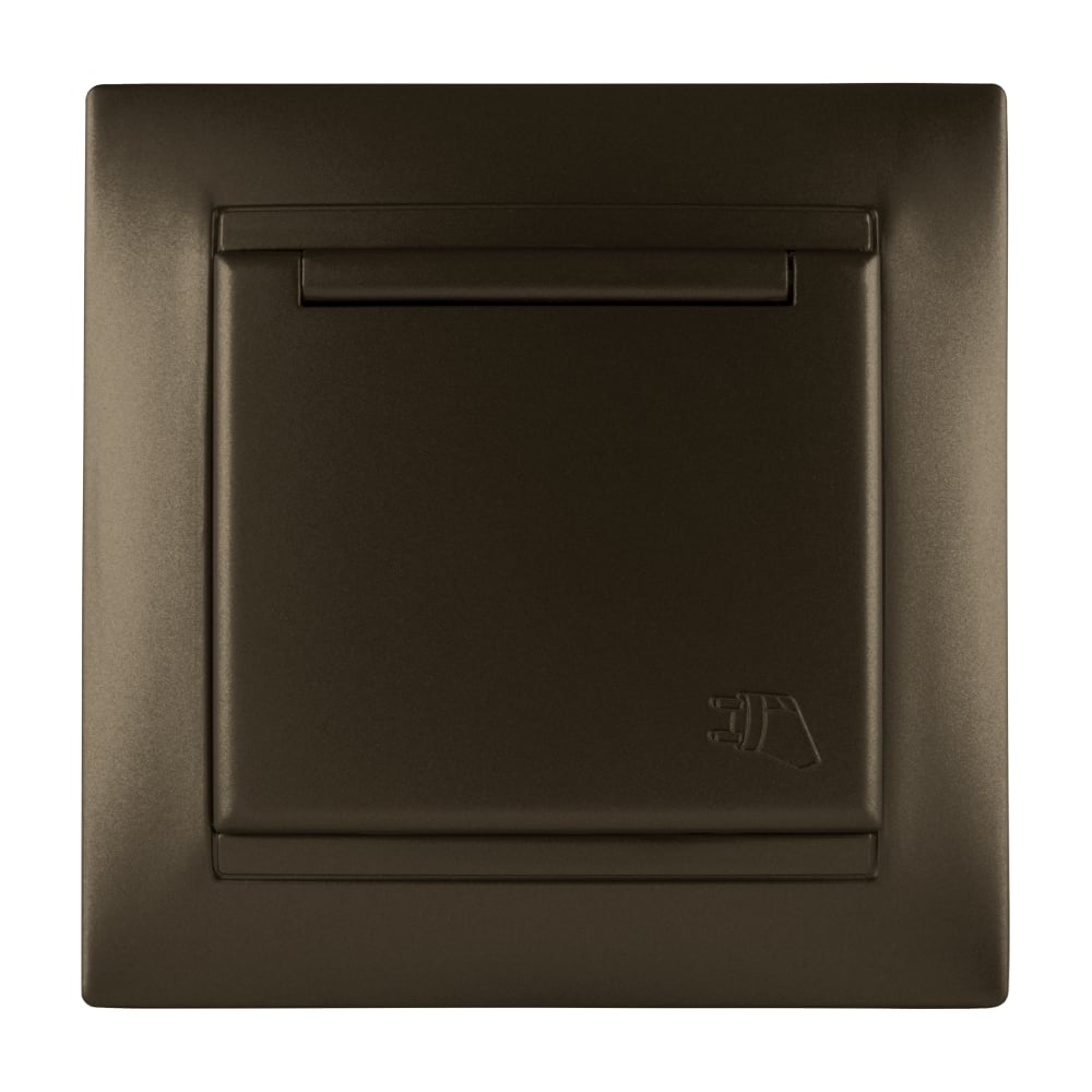 Розетка TDM ELECTRIC 2П+З 16А 250В IP44 с крышкой бронза Лама SQ1815-0726