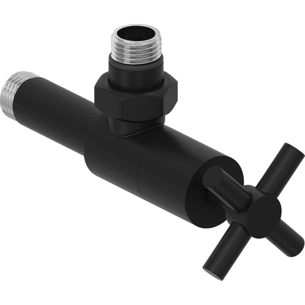 Изображение товара Вентиль Сунержа угловой крест (G 1/2" НР х G 1/2" НР) Матовый чёрный31-1408-1212 Изображение товара Вентиль Сунержа угловой крест (G 1/2" НР х G 1/2" НР) Матовый чёрный31-1408-1212
