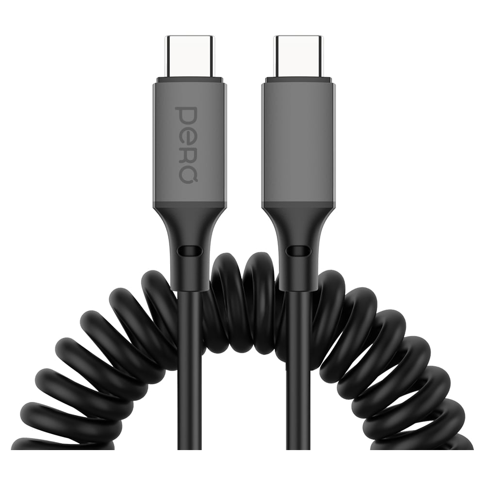 Изображение товара Дата-кабель PERO DC16 ULTIMATE PD Type-C to Type-C, витой, 60W, 1.2m, Black PRDC-16CC