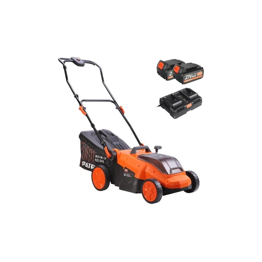 Изображение товара Комплект газонокосилка аккумуляторная PATRIOT CM 430 2х21В UES (с акб 2х4Ah и зу 2.2А) 250205432 Изображение товара Комплект газонокосилка аккумуляторная PATRIOT CM 430 2х21В UES (с акб 2х4Ah и зу 2.2А) 250205432