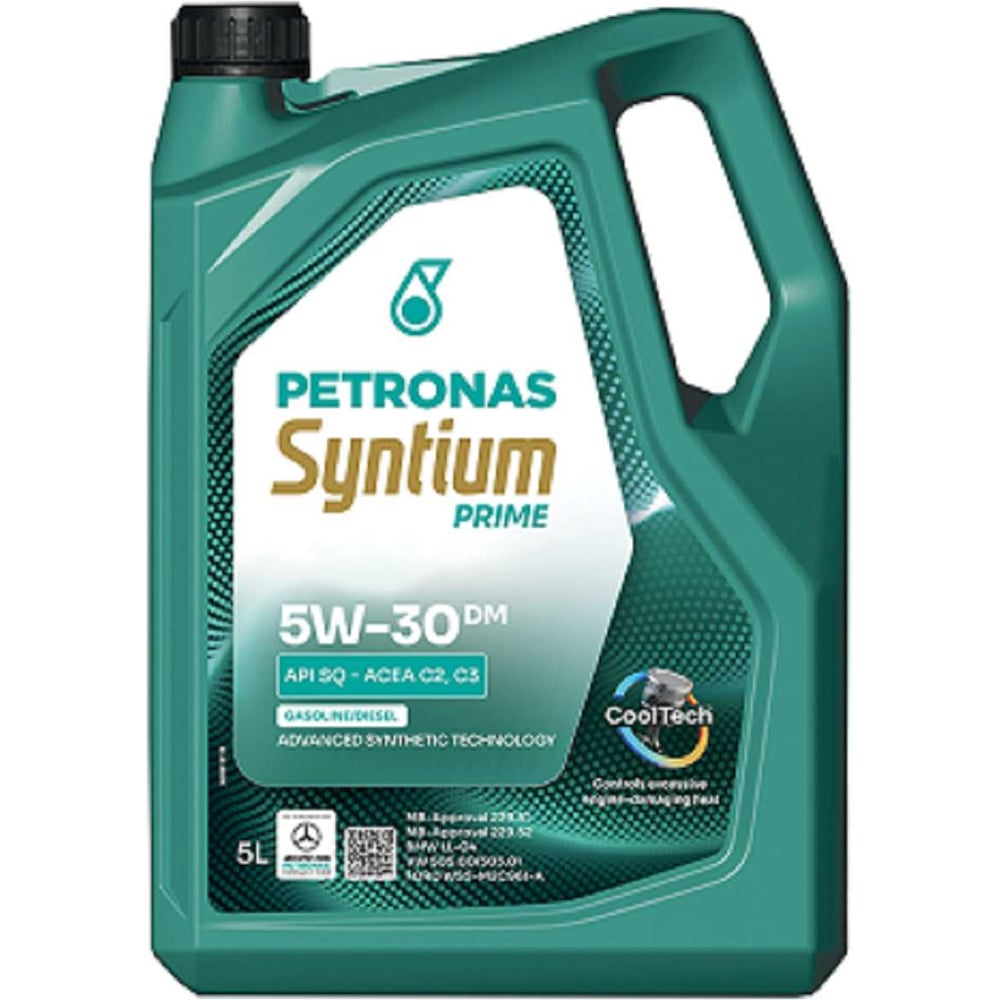 Изображение товара PETRONAS Моторное масло SYNTIUM PRIME DM синт. 5W-30, 5 л., API SQ; ACEA C2,C3 MB 229.52, шт 71232M12EU