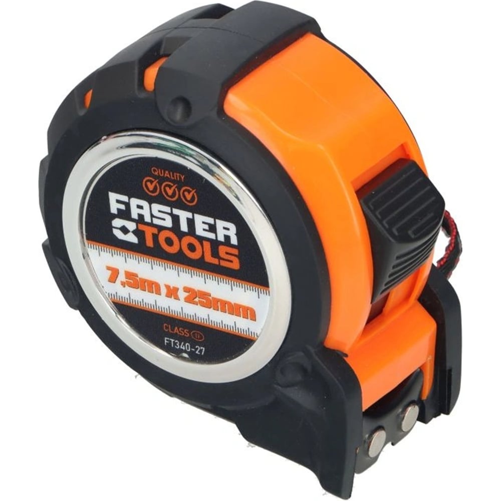 Изображение товара Рулетка обрезиненная FASTER TOOLS 7,5 м x 25 мм FT340-27 Изображение товара Рулетка обрезиненная FASTER TOOLS 7,5 м x 25 мм FT340-27
