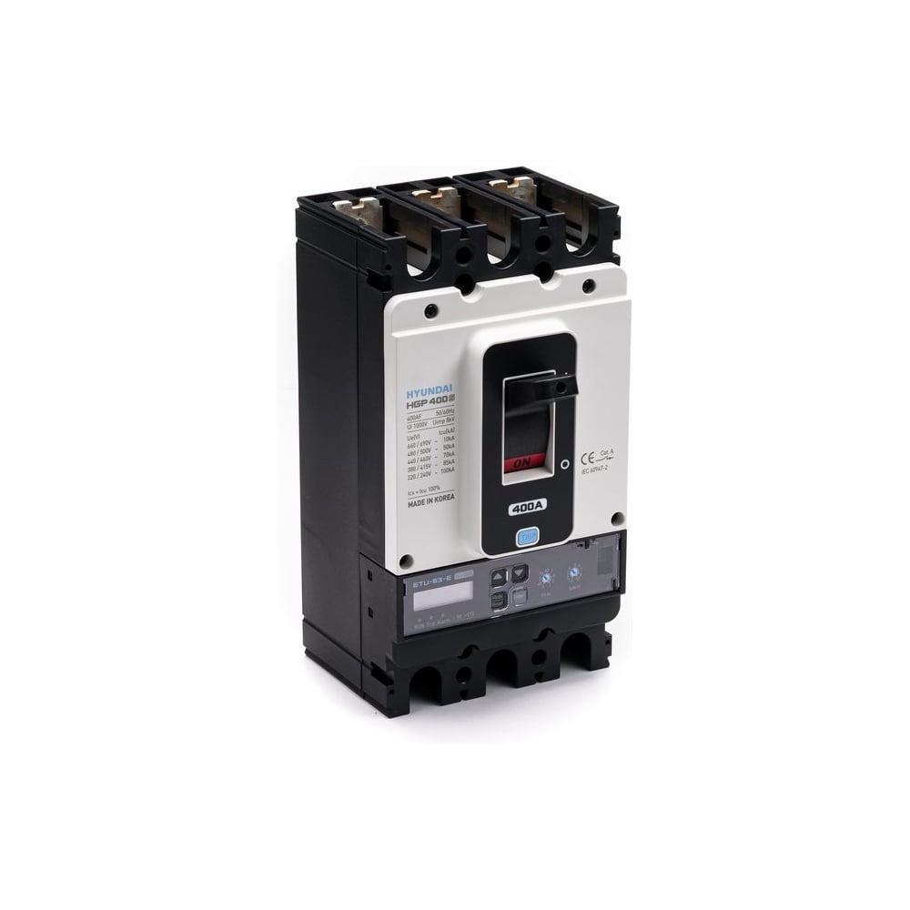 Автоматический выключатель Hyundai HGP400S 3PEES0000C00400 160-400A (ETU-E, LSIG) ток к.з. 85kA AC380/415В (Без кабеля питания PWC25GPDC24V) 13.03.03.000176