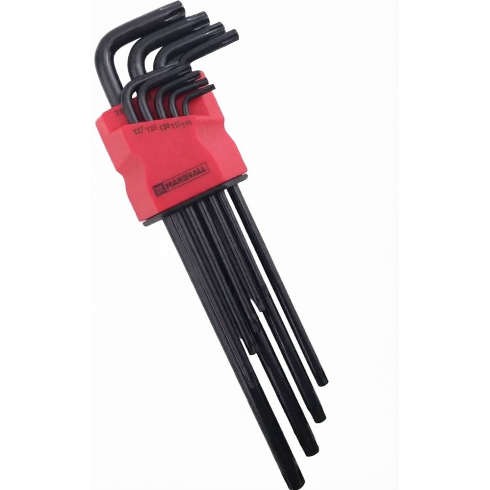 Изображение товара Набор удлинённых ключей MARSHALL TORX 9шт. MR2735 Изображение товара Набор удлинённых ключей MARSHALL TORX 9шт. MR2735