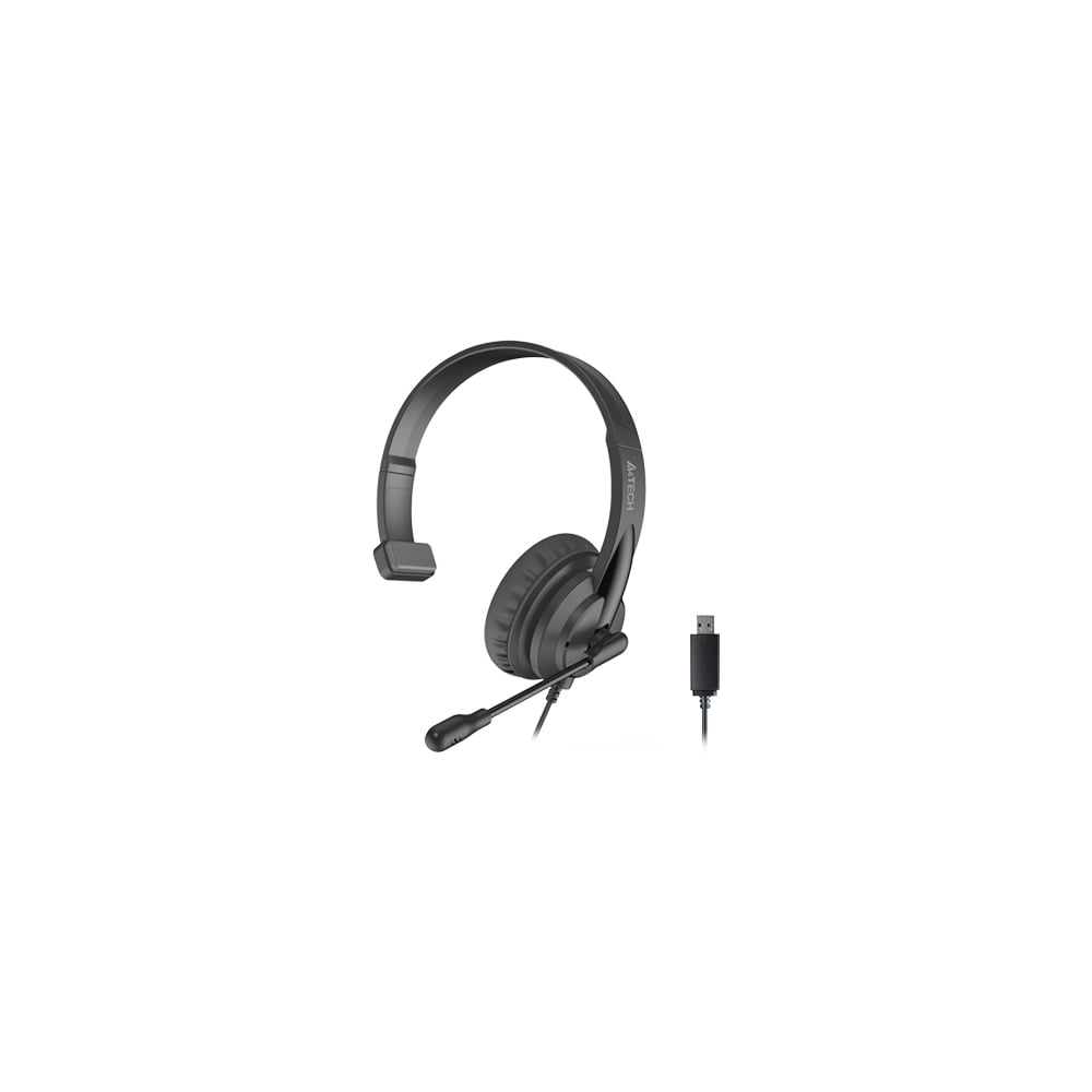 Изображение товара Наушники с микрофоном A4TECH HU-11 черный 2м накладные USB (HU-11/USB/BLACK) 1611421 Изображение товара Наушники с микрофоном A4TECH HU-11 черный 2м накладные USB (HU-11/USB/BLACK) 1611421