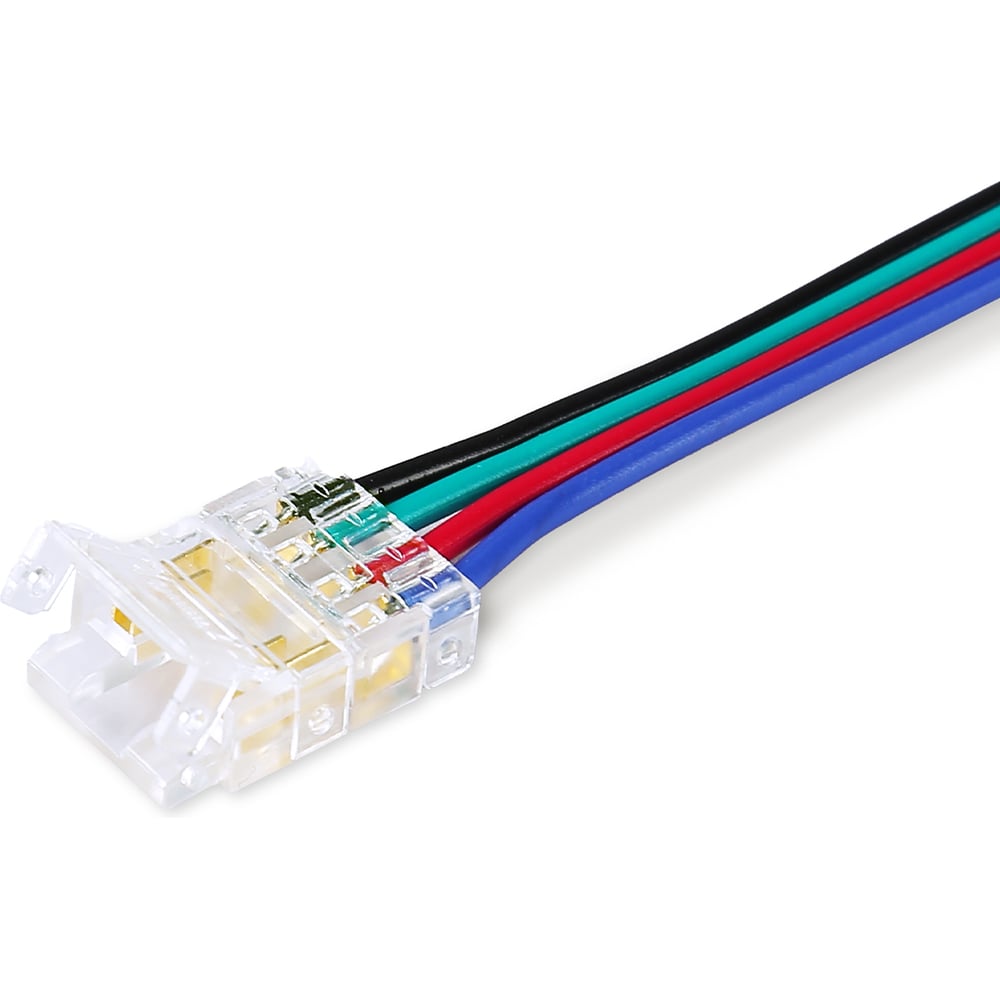 Изображение товара Соединитель гибкий двухсторонний Ambrella Light COB RGB 12/24V для лент 10mm (4 конт.) (5 шт. в комплекте) LED Strip 24V GS7921