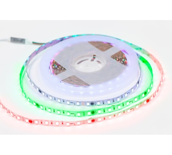 Изображение товара Комплект адресной ленты Apeyron 24В, 14,4Вт/м, smd5050, 60д/м, IP20, подложка 10мм (белая), 10м, RGB 10-99