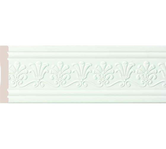 Изображение товара Молдинг Cosca Decor 80-4 Пальметта интерьерный багет, белый матовый СПБ048180