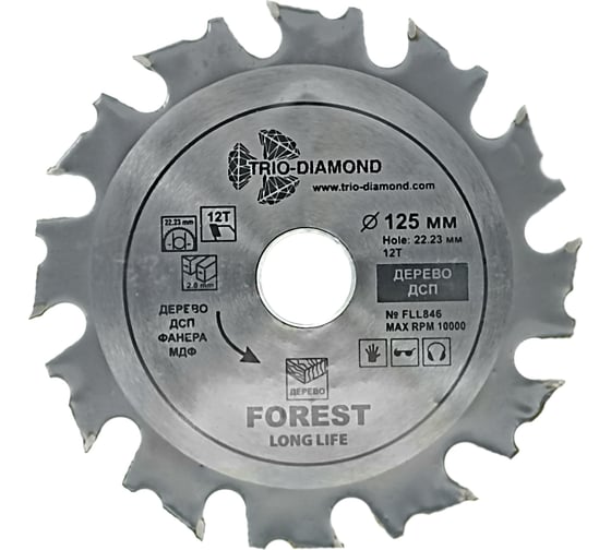 Изображение товара Диск пильный TRIO-DIAMOND 12522.23/1612Т Forest Long Life FLL846