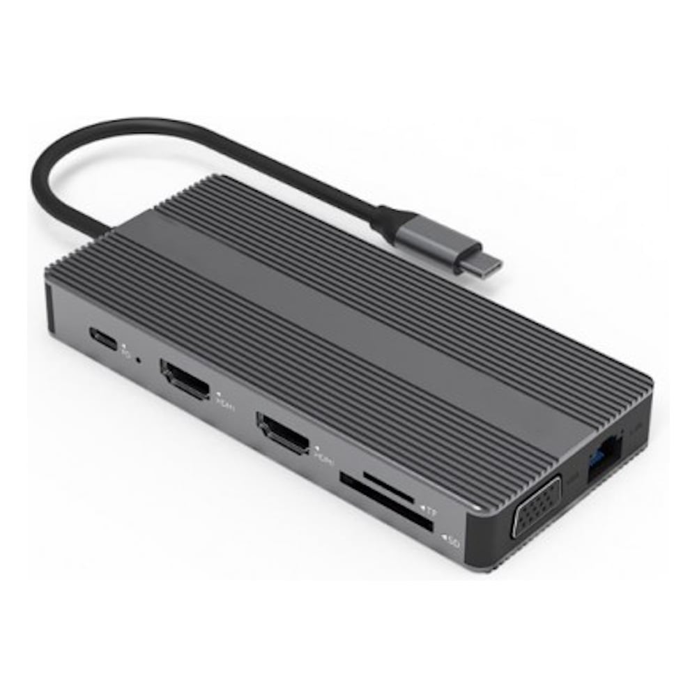 Изображение товара Док станция KS-is USB-C 12 в 1 KS-734 Изображение товара Док станция KS-is USB-C 12 в 1 KS-734