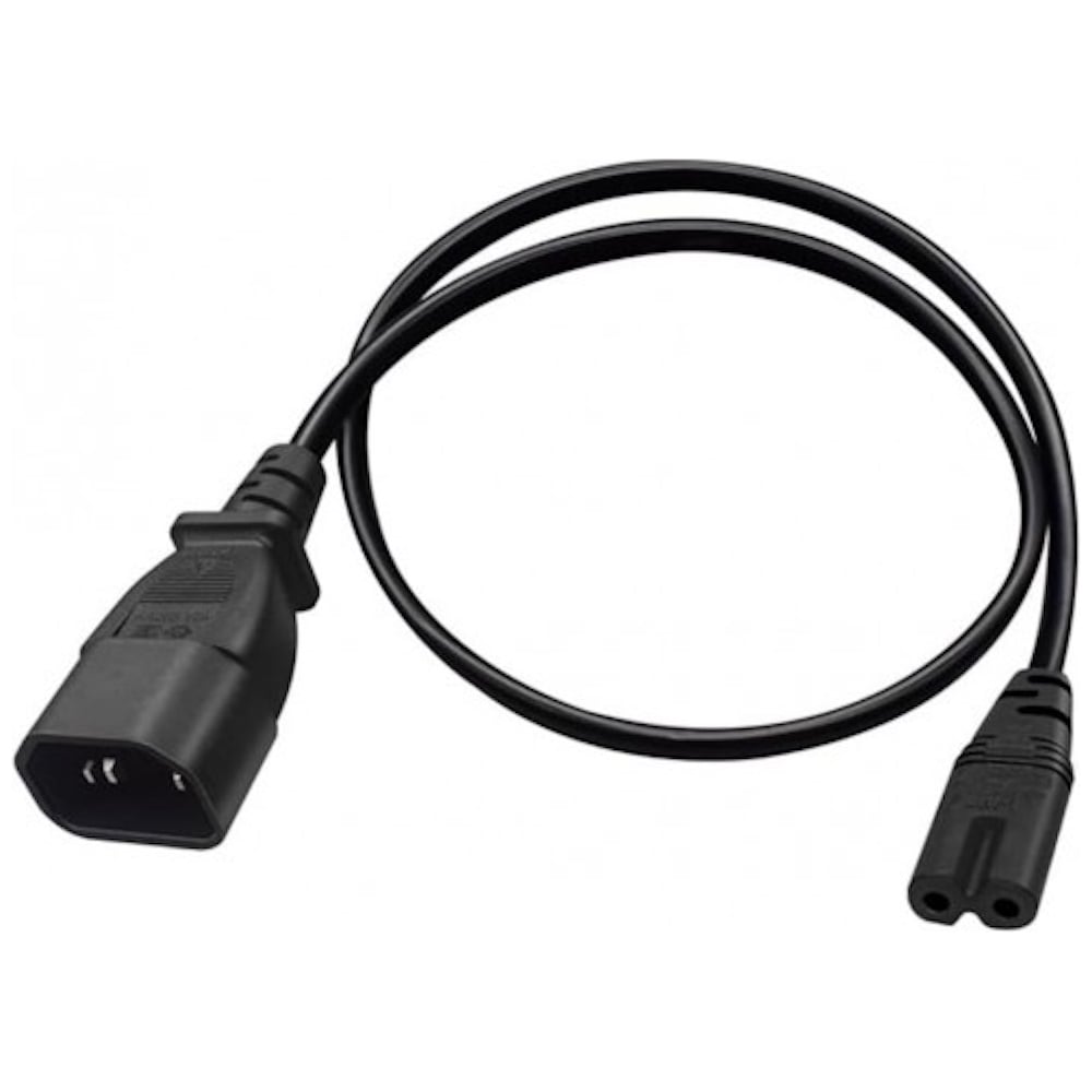 Изображение товара Кабель питания KS-is IEC-C14 M - IEC-C7 F 2м черный KS-857A-2