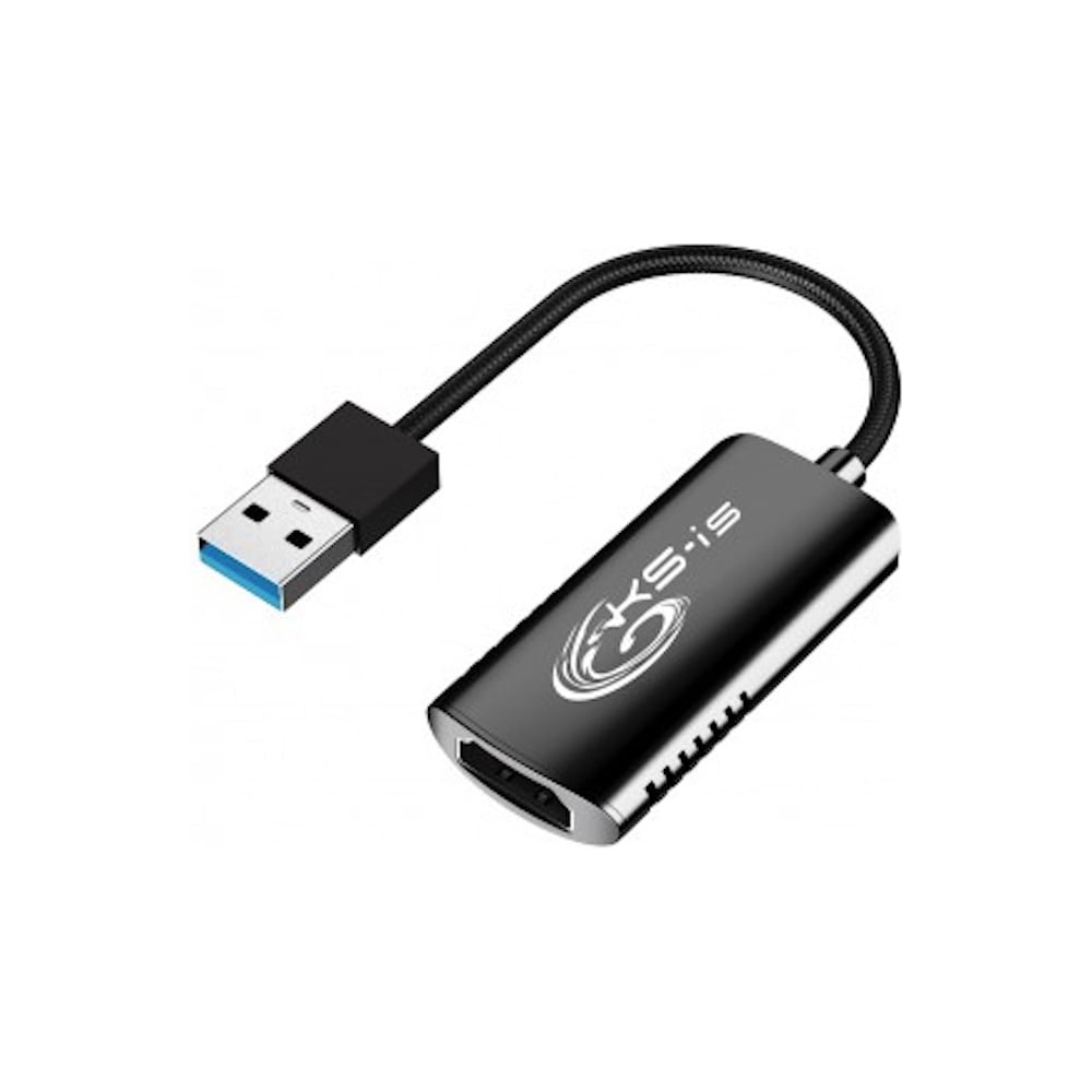 Изображение товара Адаптер видеозахвата KS-is premium (премиум) HDMI USB 3.0 KS-489 Изображение товара Адаптер видеозахвата KS-is premium (премиум) HDMI USB 3.0 KS-489