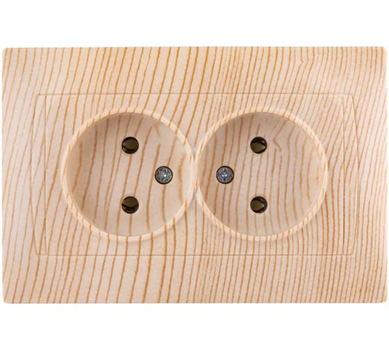 Изображение товара Двойная розетка TDM ELECTRIC 2П 10А 250В сосна Лама SQ1815-0324