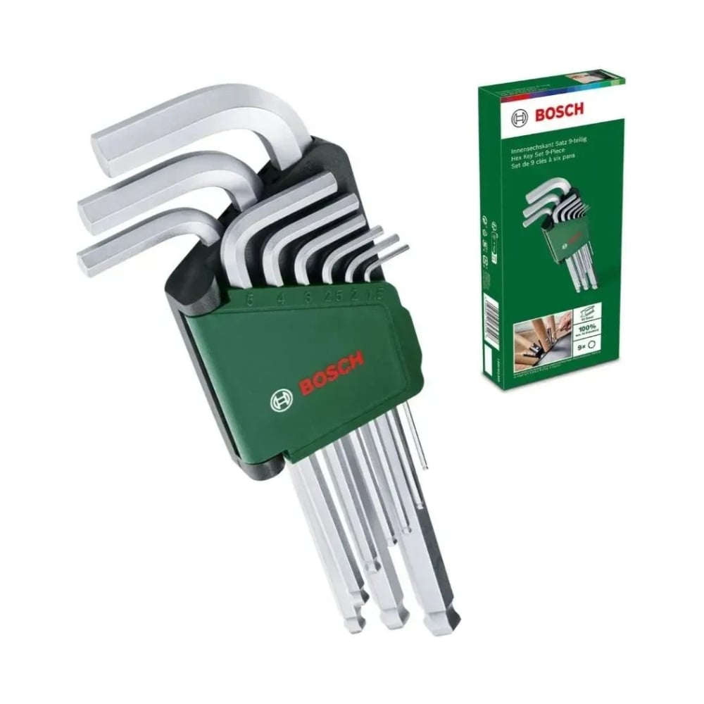 Изображение товара Набор шестигранных ключей Bosch 9 шт. 1600A02BX9 Изображение товара Набор шестигранных ключей Bosch 9 шт. 1600A02BX9