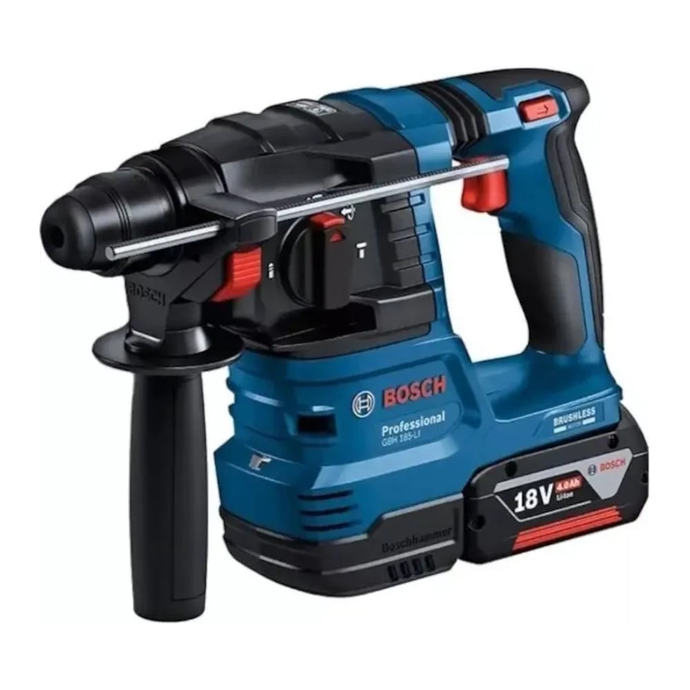 Изображение товара Аккумуляторный перфоратор Bosch GBH 185-LI Professional 4.0 Ач в кейсе 0611924022 Изображение товара Аккумуляторный перфоратор Bosch GBH 185-LI Professional 4.0 Ач в кейсе 0611924022