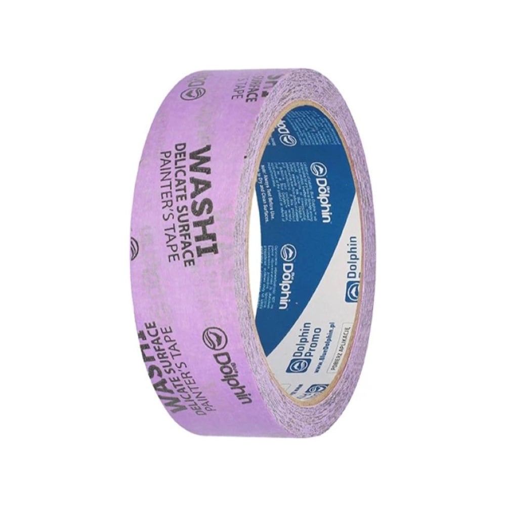 Изображение товара Малярная лента Blue Dolphin фиолетовая на рисовой бумаге Washi для деликатных работ 35мм x 50м WDT_60754 Изображение товара Малярная лента Blue Dolphin фиолетовая на рисовой бумаге Washi для деликатных работ 35мм x 50м WDT_60754