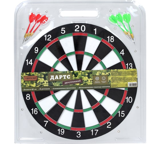 Изображение товара Дартс BOYSCOUT d 41 см, 6 дротиков 61558