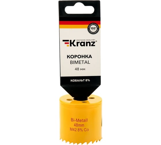 Изображение товара Коронка биметаллическая 48 мм KRANZ KR-92-0224