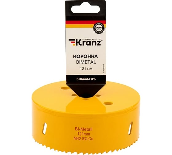 Изображение товара Коронка биметаллическая 121 мм KRANZ KR-92-0248