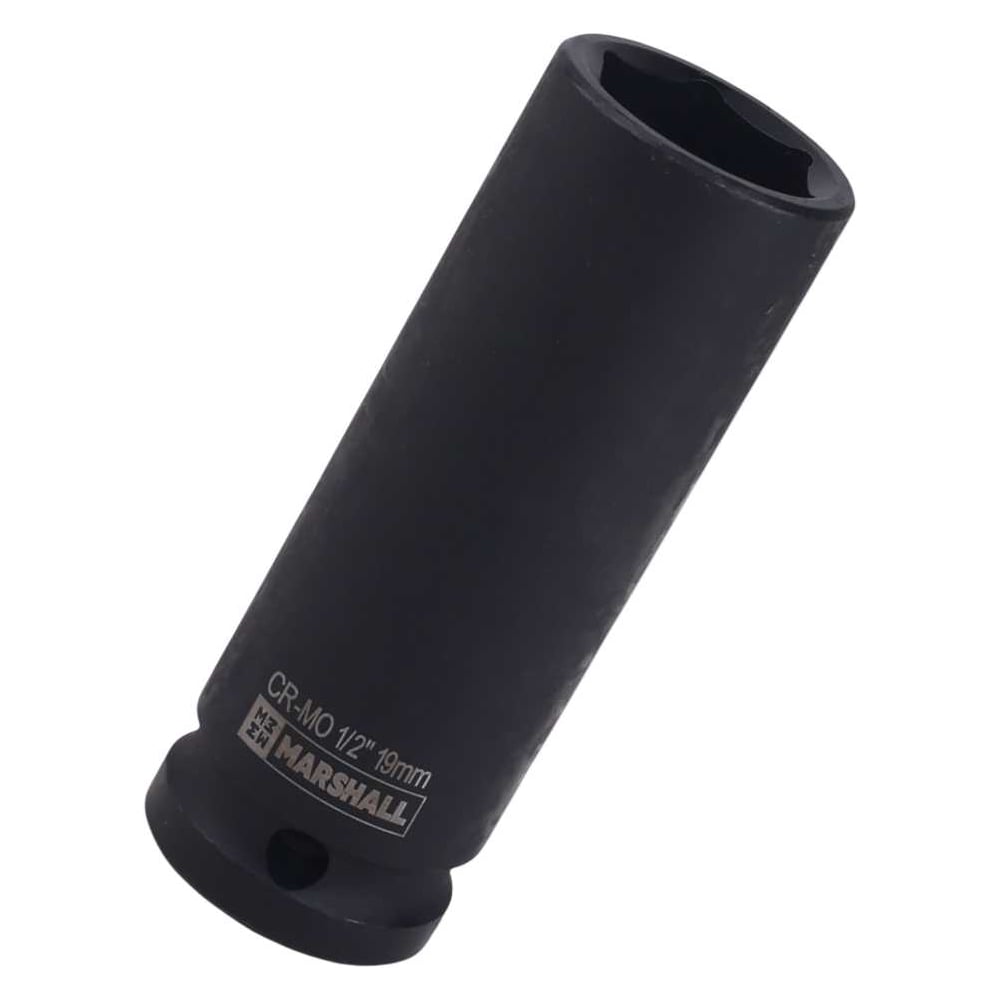 Изображение товара Головка ударная шестигранная удлинённая MARSHALL 19мм, 1/2'' MR2751 Изображение товара Головка ударная шестигранная удлинённая MARSHALL 19мм, 1/2'' MR2751