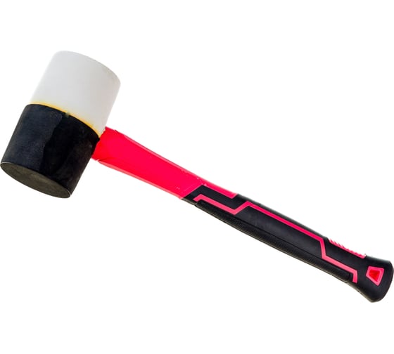 Изображение товара Резиновая киянка Ladina, 680г, черно-белая резина, фибергласовая двухкомпонентная рукоятка 304-003