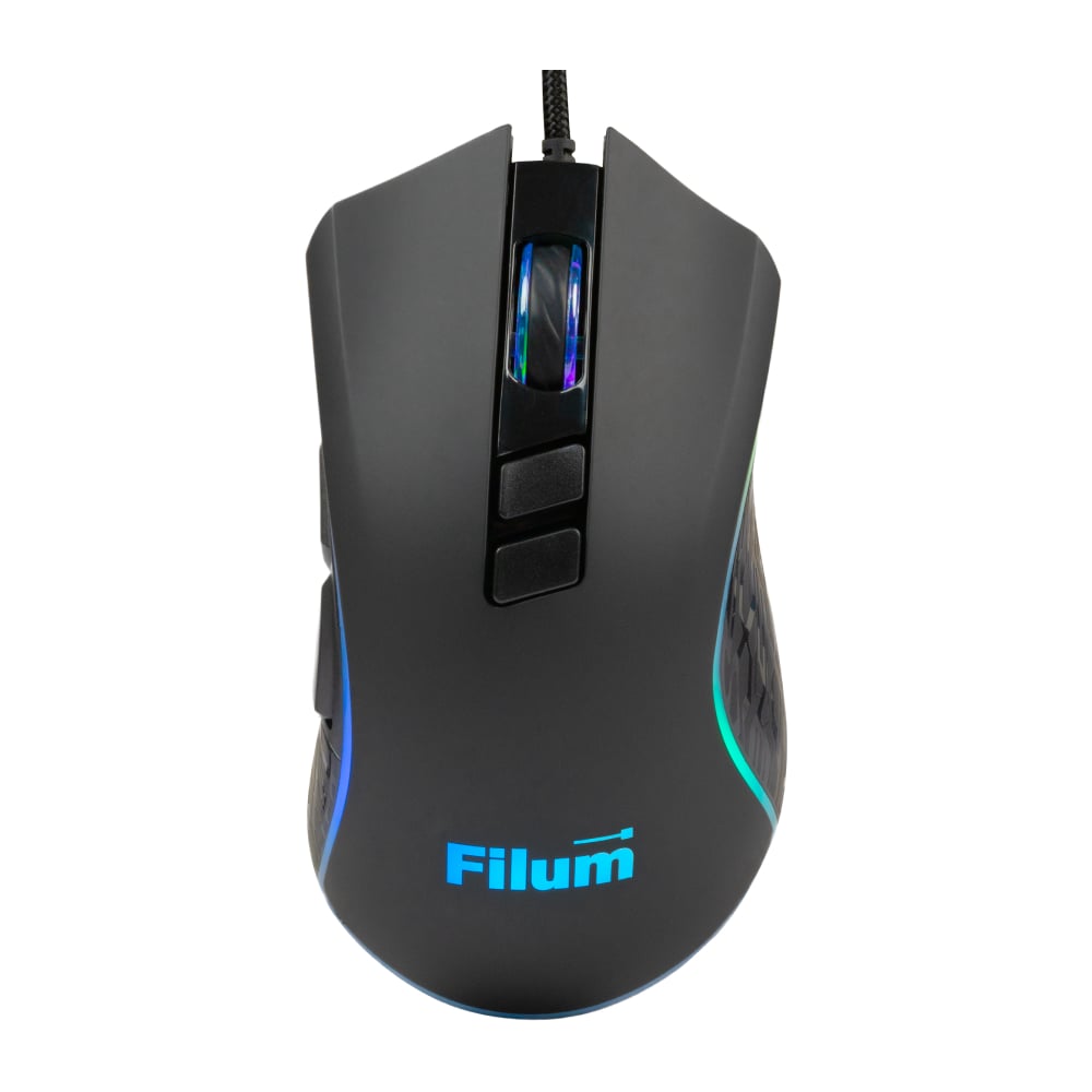 Изображение товара Мышь Filum FL-GM20 игровая проводная, 7кл., USB, RGB, DPI: 800-7200, A725F, макросы, длина кабеля 1,5м 00-01102470 Изображение товара Мышь Filum FL-GM20 игровая проводная, 7кл., USB, RGB, DPI: 800-7200, A725F, макросы, длина кабеля 1,5м 00-01102470
