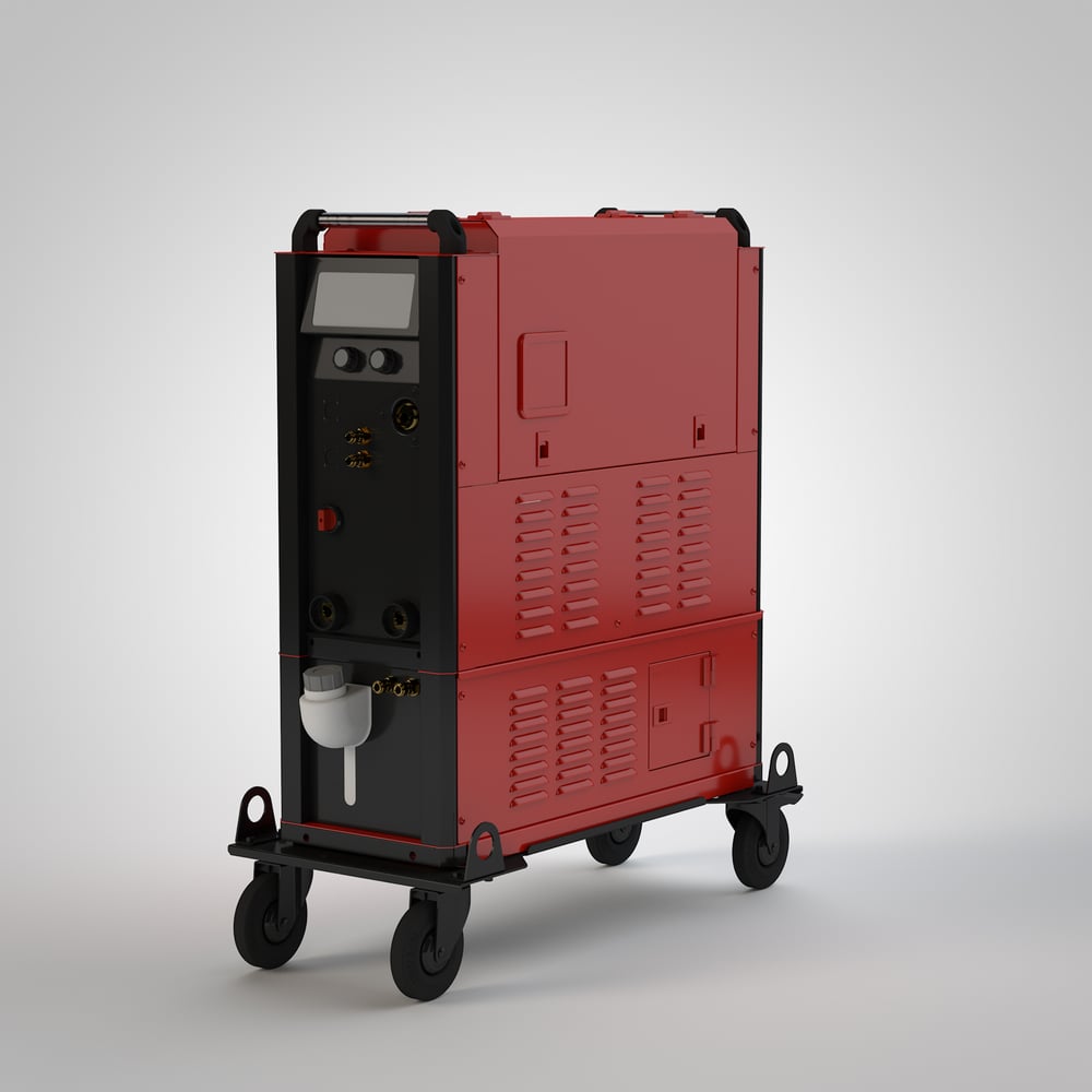 Изображение товара Сварочный полуавтомат ROSWELD MIG 350W ProAl COMPACT с импульсной сваркой стали,нержавейки и алюминия с встроенным подающим,с блоком охлаждения(БЖО,тел.бал.,кз.3м,гор.3м,охл.жид.) RM350WPAB353