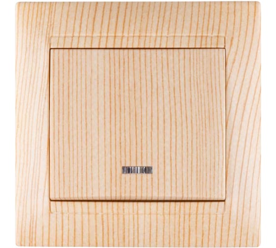 Изображение товара Выключатель TDM ELECTRIC 1 кл. с подсветкой 10А сосна серии "Лама" SQ1815-0304