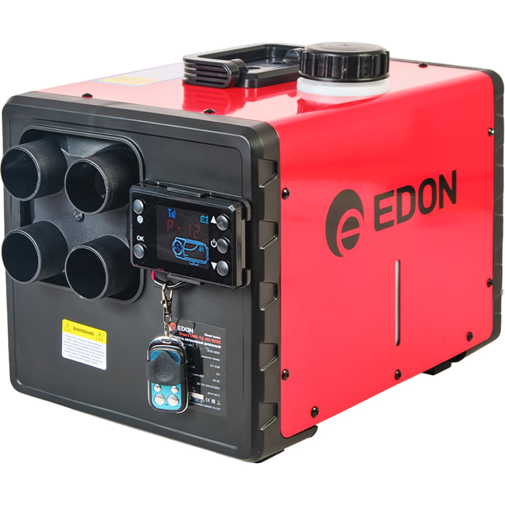 Изображение товара Автономный дизельный отопитель EDON Smart DHP-12-24/8000 (2000-8000Вт, 0.1-0.35 л/час, 5л, дисплей, пульт) 58207