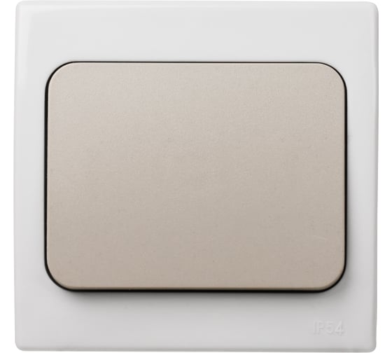 Изображение товара Выключатель одноклавишный скрытой установки серый TDM ELECTRIC IP54 10А серия "Вуокса" SQ1803-0101