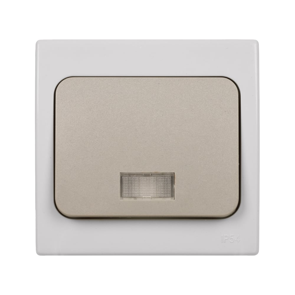 Изображение товара Выключатель одноклавишный TDM ELECTRIC с подсветкой IP54 серый SQ1803-0105