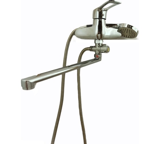 Изображение товара Смеситель для ванны MYNAH поворотный плоский излив, длиной 350 мм, латунь M2122