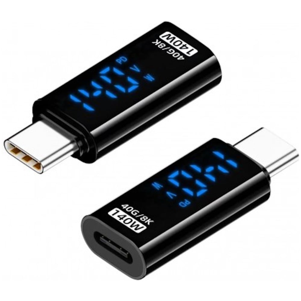 Изображение товара Адаптер переходник KS-is USB-C M в USB-C F, с дисплеем KS-860 Изображение товара Адаптер переходник KS-is USB-C M в USB-C F, с дисплеем KS-860