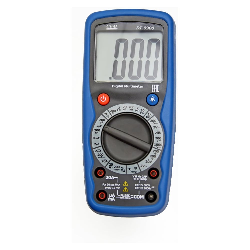 Изображение товара Мультиметр цифровой с поверкой СЕМ DT-9908 685347