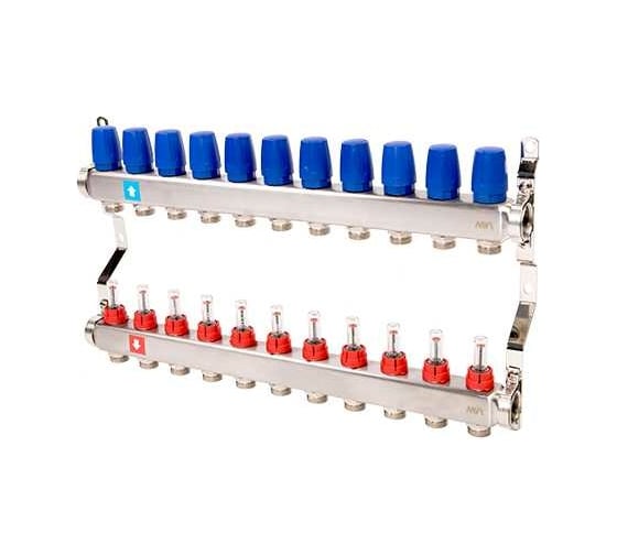 Изображение товара Коллектор MVI из нержавеющей стали, в сборе с расходомерами, 11 выходов MS.511.06