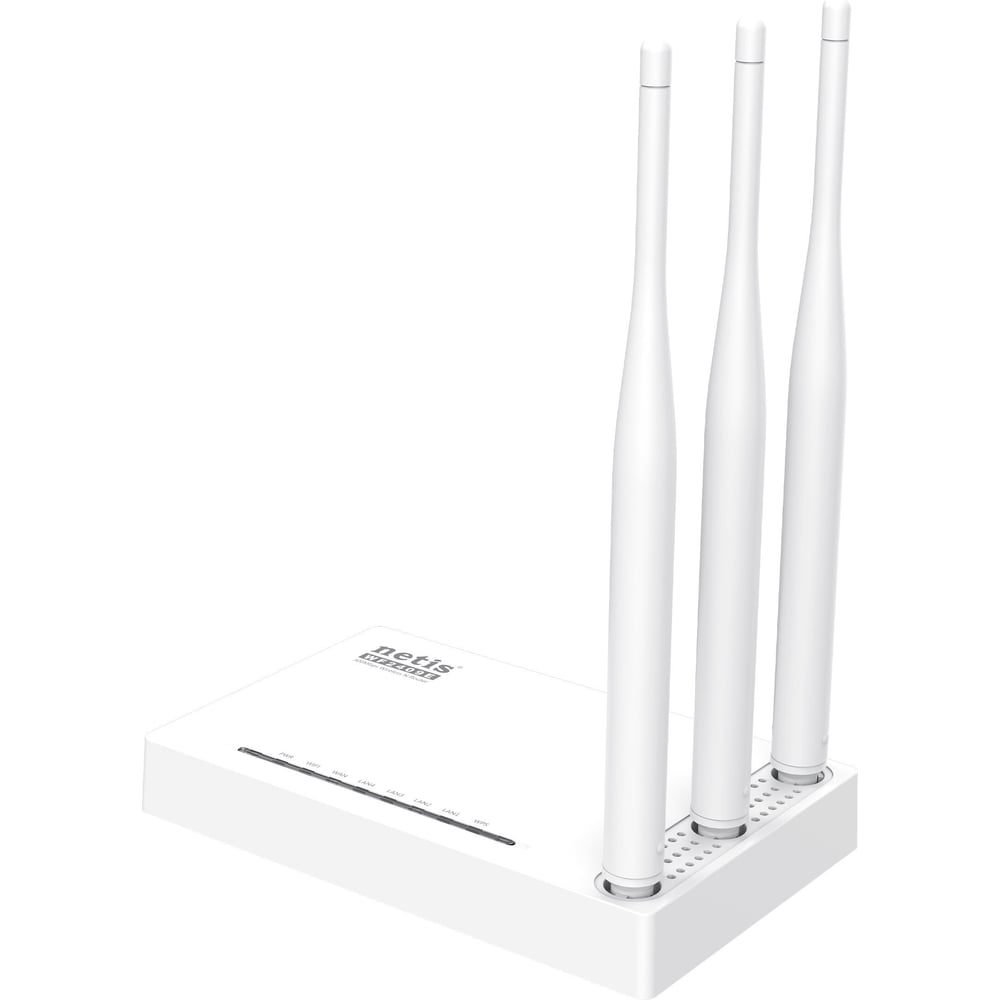 Изображение товара Wi-Fi роутер Netis WF2409E N300, до 300 Мбит/с, 2,4 ГГц, 802.11n, LAN 4x100 Мбит/с, белый, 3x5dBi внешние антенны 10000024775