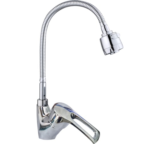 Изображение товара Смеситель для кухни MYNAH однорычажный, хром, гибкий излив, латунь M5222