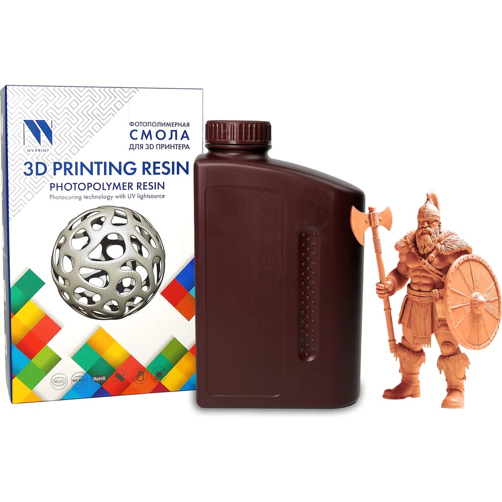Изображение товара Смола фотополимерная для 3D-печати NV Print Standard Resin Orange оранжевая, 1 кг NV-3D-STD-RESIN-ORANGE Изображение товара Смола фотополимерная для 3D-печати NV Print Standard Resin Orange оранжевая, 1 кг NV-3D-STD-RESIN-ORANGE